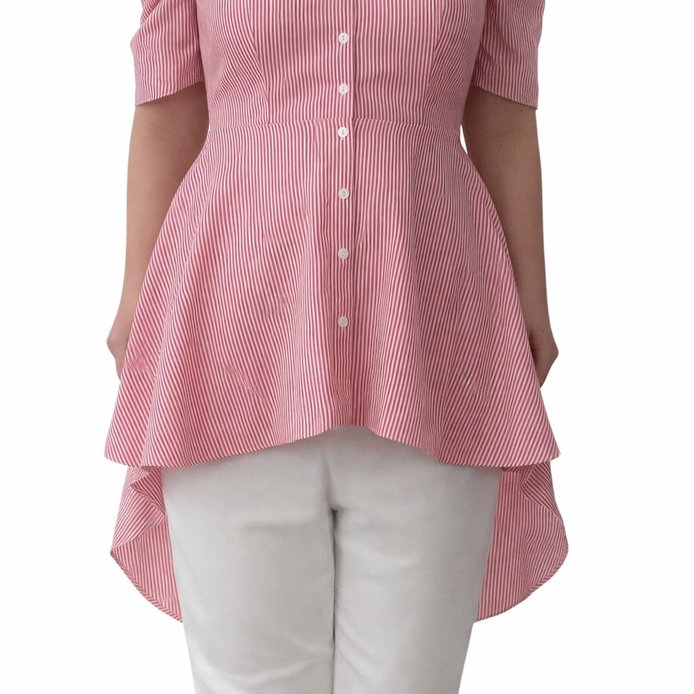Simply Be Pink Striped Blouse